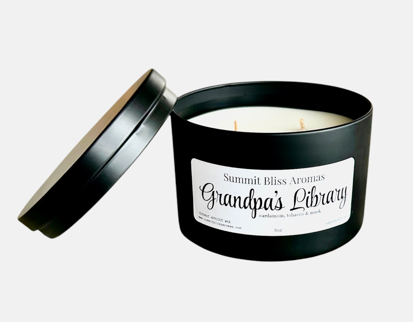 Black Candle Double Wick Candle Tins Multiple Scents in these candles
