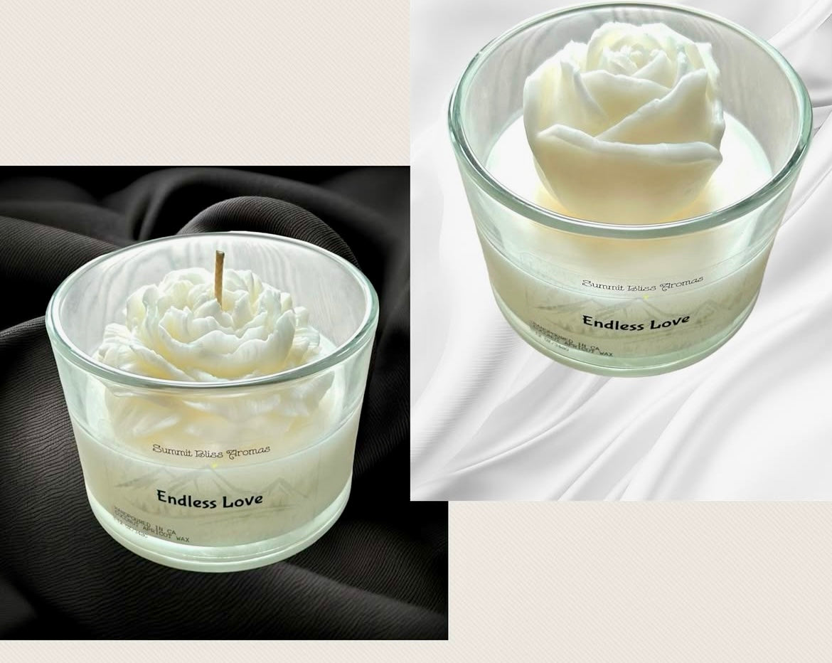 Endless Love - Wedding Ceremony Centrepiece | Modern Candle - Blissful Creations Peony