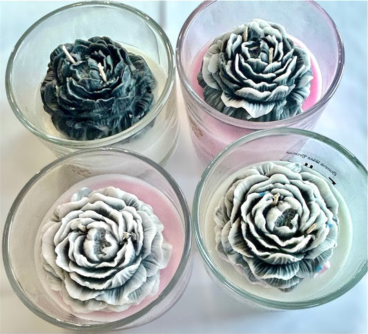 Endless Love - Wedding Ceremony Centrepiece | Modern Candle - Blissful Creations Peony